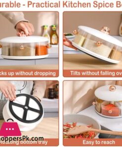 Kitchen Multifunctional Spice Dispenser 360 Rotating Large Capacity Spice Seasoning Box 56 Kitchen Multifunctional Spice Dispenser 360 Rotating Large Capacity Spice Seasoning Box