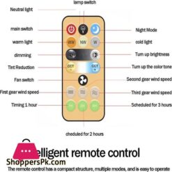 Modern Quiet Comfortable Ceiling Fan With Light And Remote Control Household Kitchen Bedroom Living Room Ceiling Fan Lights