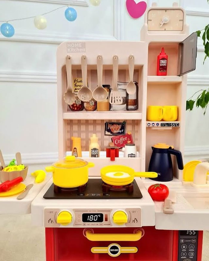 Pretend Play Cooking Food Preschool Water Spray Kitchen Set Toys For Kids Big Size Baby