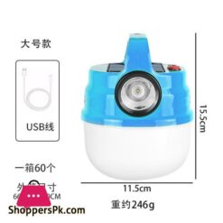 Wholesaleledrechargeable Spherical Camping Lamp Solar Bulb Camping Lantern Household Indoor Emergency Lighting Lamp Super Bright