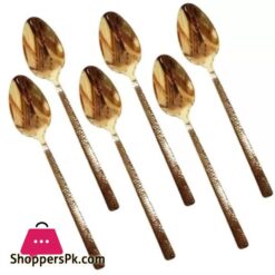 Table Spoon Set Of 6Pcs Gold Dy-001
