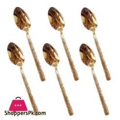 Tea Spoon Set Of 6Pcs Gold Dy-004