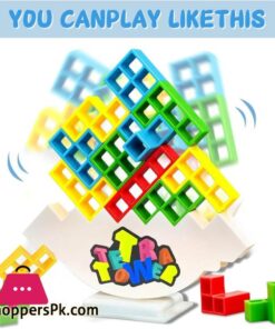 Odeez Tetra Tower Balance Games Stacking Team Building Blocks Board Game For Kids Family Balancing Blocks Board Games Stacking Fun Toy For Children