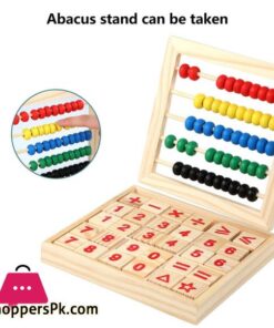 Traditional Wooden Abacus Mathematical Frame Blocks With 50 Beads