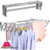 Wall Mounted Steel Clothes Drying Standcloth Dryer Racks/Towel Dry Foldable Laundry Rack Wall Mounted Stand - 2.5 Feet