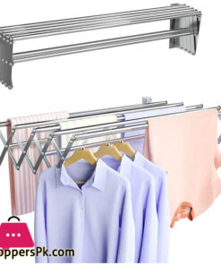 Wall Mounted Steel Clothes Drying StandCloth Dryer Racks/Towel Dry Foldable Laundry Rack Wall Mounted Stand - 2.5 Feet