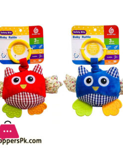 Baby Rattle and Teether – Owl (with Vibrating String)