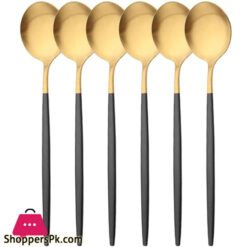 Black+Gold Fancy Soup Spoon Set CC-015