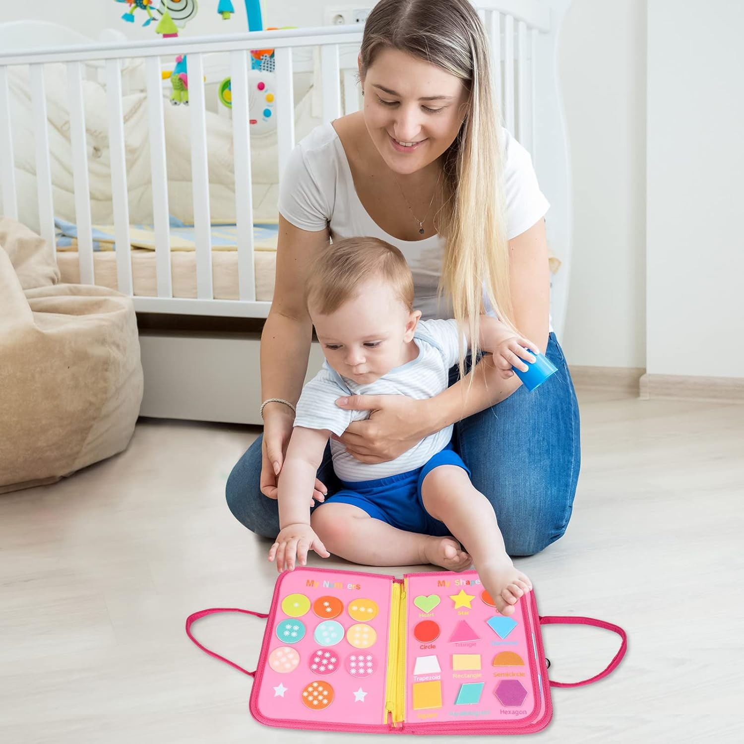 Busy Board 7 In 1 Toddler Busy Board For 3+ Years Old 91Pcs Montessori Board For Toddler To Learn Fine Motor Skills Sensory Board For Toddlers Preschool