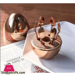 Egg Cutlery/Fork Holder 6Pcs Rose Gold Cc-018