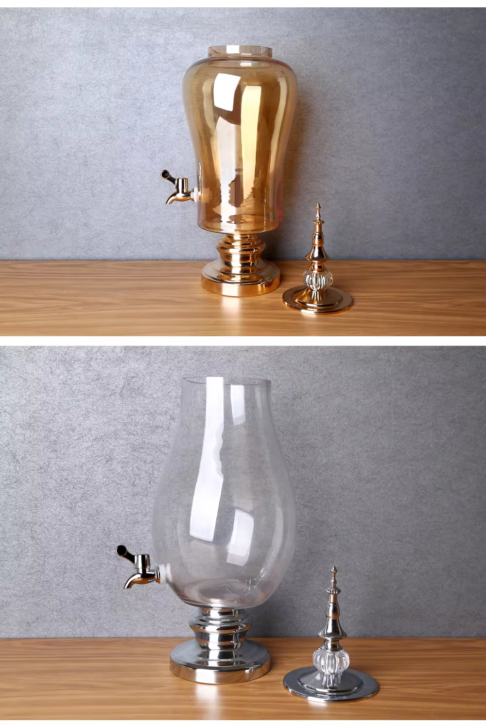European Electroplated Faucet Wine Glass Beverage Dispenser Bottle Container For Hotel Buffet 6 European Electroplated Faucet Wine Glass Beverage Dispenser Bottle Container For Hotel Buffet