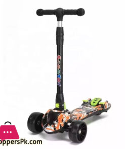 Folding Handlebar Anti Skid Double Bottom Plate Cool Spray Children'S Scooter On Both Sides - Image 2
