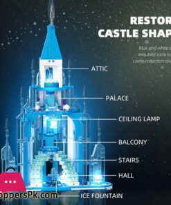 Frozen Castle Ice Snow Castle Building Blocks Fairy Tale Princess Magic Castle Building Model Bricks