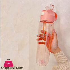 Sports Water Bottle Transparent Bottle With Handle 1Liter 7708