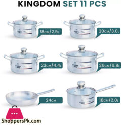 Kitchen King Kingdom Casserole Cookware Set With Lids Kk570020