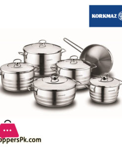 Korkmaz Astra 11 Piece Stainless Steel Cookware Set