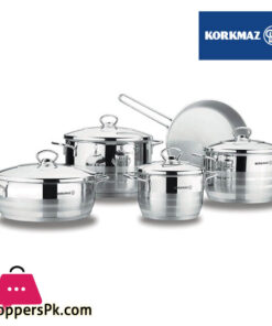 Korkmaz Cookware Set Astra Extra 9 Pcs