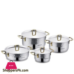 Korkmaz Erna 8 Parça Tencere Seti Inoxa1963-2 ( Turkey Made )