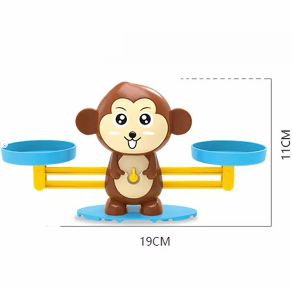 Montessori Math Toy Digital Monkey Balance Scale Number Board Game Kids Toy