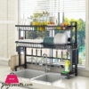 Over The Sink Adjustable Dish Drying Rack Drainer For Kitchen Organization Storage Space Saver Shelf Holder With 6 Utility Hooks Dish Rack Over 85Cm