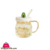 Transparent Fruit Mug With Straw 400ml ZQ-046