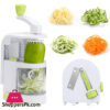 Vegetable Slicer 4 In 1 Rotating Blades Vegetable Cutter Slicer Spiralizer