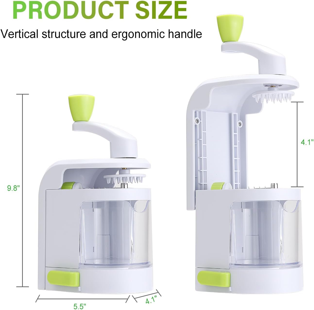 Vegetable Slicer 4 In 1 Rotating Blades Vegetable Cutter Slicer Spiralizer