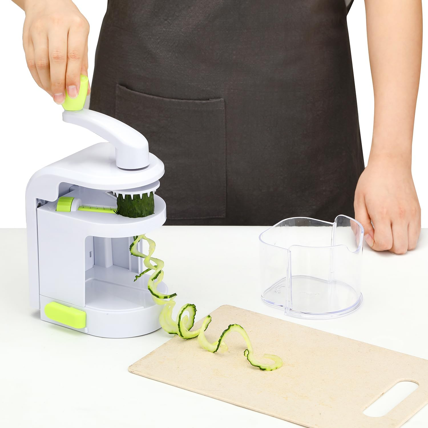 Vegetable Slicer 4 In 1 Rotating Blades Vegetable Cutter Slicer Spiralizer