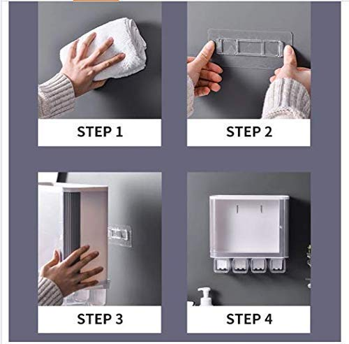 Wall Mount Shelf Bathroom Accessories Cosmetic Organizer Toothbrush Holder Toothpaste Dispenser