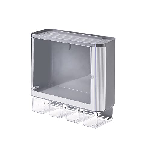 Wall Mount Shelf Bathroom Accessories Cosmetic Organizer Toothbrush Holder Toothpaste Dispenser