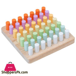 Wooden Pegboard for Toddlers, Montessori Education Toys Sorter& Stacking Toys for Boys Girls, Fine Motor Skills Toys, Hand-Eye Coordination Wooden Stick