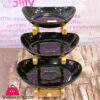 3 Step Serving Dish Black