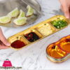 4 Compartment Stainless Steel Sauce Plate Gold Gst2062