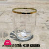 Acrylic Clear Drinking Glass Tumblers Golden Rim Pack of 6 - KC115