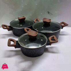 Baroly Germany Brand Granite Cookware Set, 24, 28, 32Cm, Premium Quality