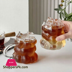 Creative Glass Mug With Handle Retro Coffee Milk Cup Transparent Breakfast Cups Wine Latte Cocktail Glasses