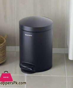 DANNY HOME Stainless Steel Dustbin Trash Can 3 Liter Black