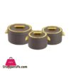 Food Warmer Hotpot Set Brown &Amp; Gold (Set Of 3) Jy-006