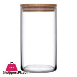 Set Of 3 Glass Spice Jars With Bamboo Lid Eco Kitchen Collection Glass Spice Jars Air Tight 270Ml Spice Jar