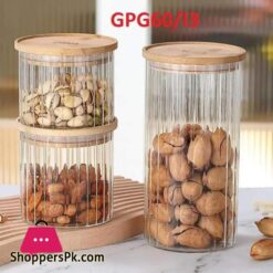 Pcs Wooden Lid Jar Set High Quality Made For Dry Fruit Nd Kitchen Ware Items