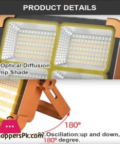 New Led Work Light 2In1 Handheld Solarusb Electricity Charging Light Emergency Light Floodlight Whitered Light Camping Light Spotlight