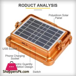 New Led Work Light 2In1 Handheld Solarusb Electricity Charging Light Emergency Light Floodlight Whitered Light Camping Light Spotlight