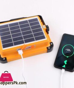 New Led Work Light 2In1 Handheld Solarusb Electricity Charging Light Emergency Light Floodlight Whitered Light Camping Light Spotlight