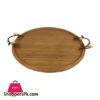 Wb1064 Round Tray Wood Med Orchid 6C