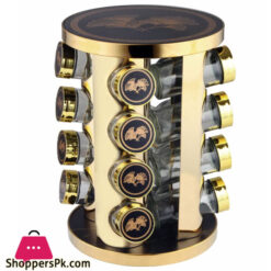 Rotating Spice Set of 16 Pieces Glass
