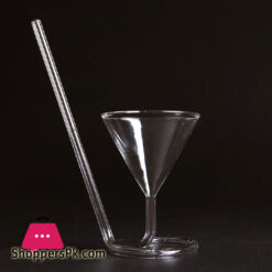 Spiral Straw Molecular Cocktail Glass Transparent 