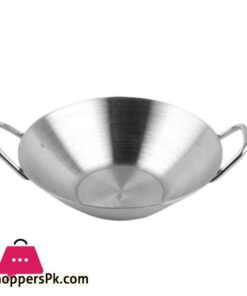 Stainless Steel Wok Silver Small DS1001