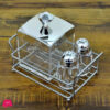Sugar Pot And Pepper Set Of 3Pcs Silver Sb2067