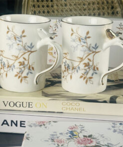 Angela 2Pcs Bird & Flower Design Mugs Set BRD373