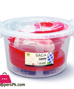 Appolo Best Quality 37 Pieces Saga Picnic Set 6 Person Dinner Utensil Set